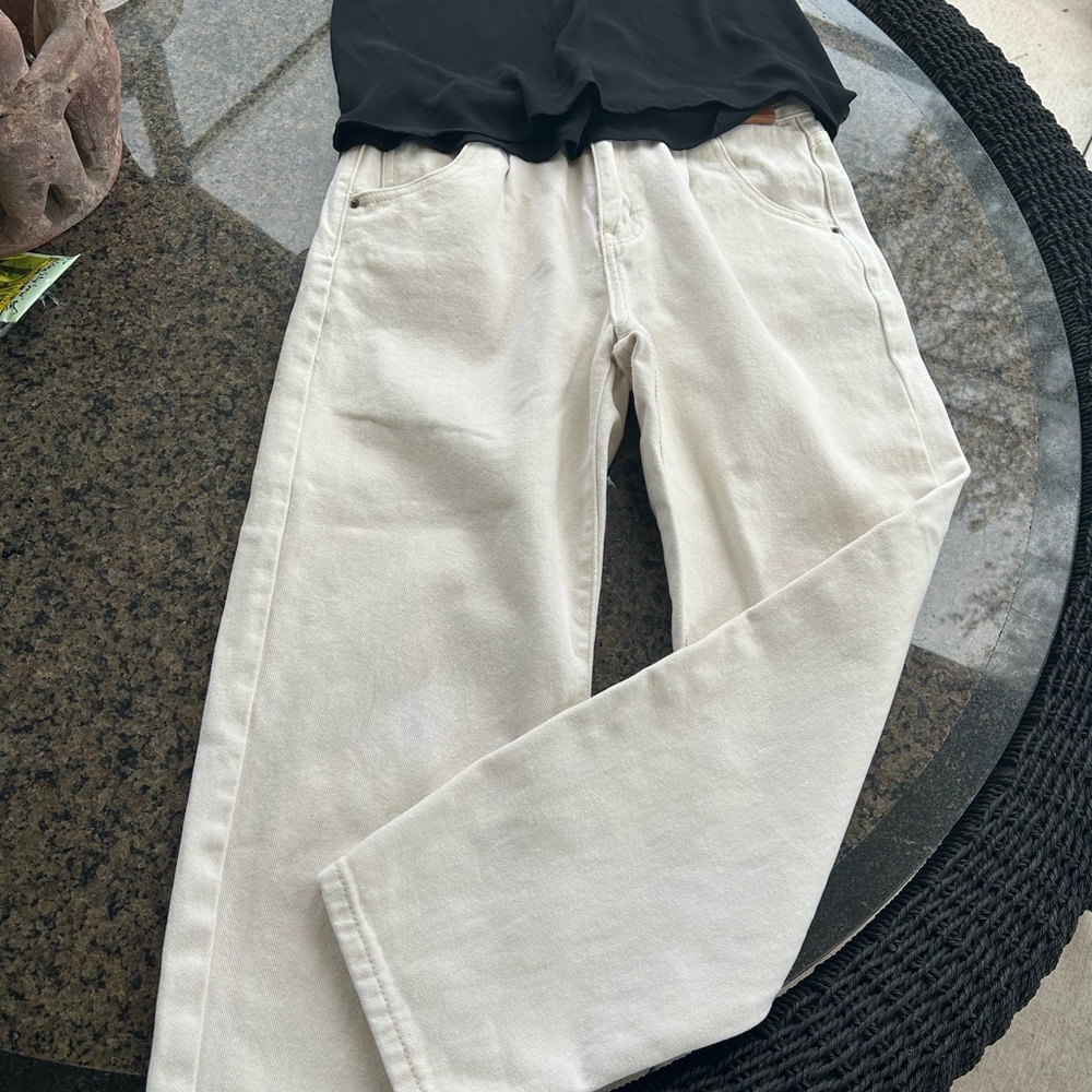SHEIN off white Denim Pants